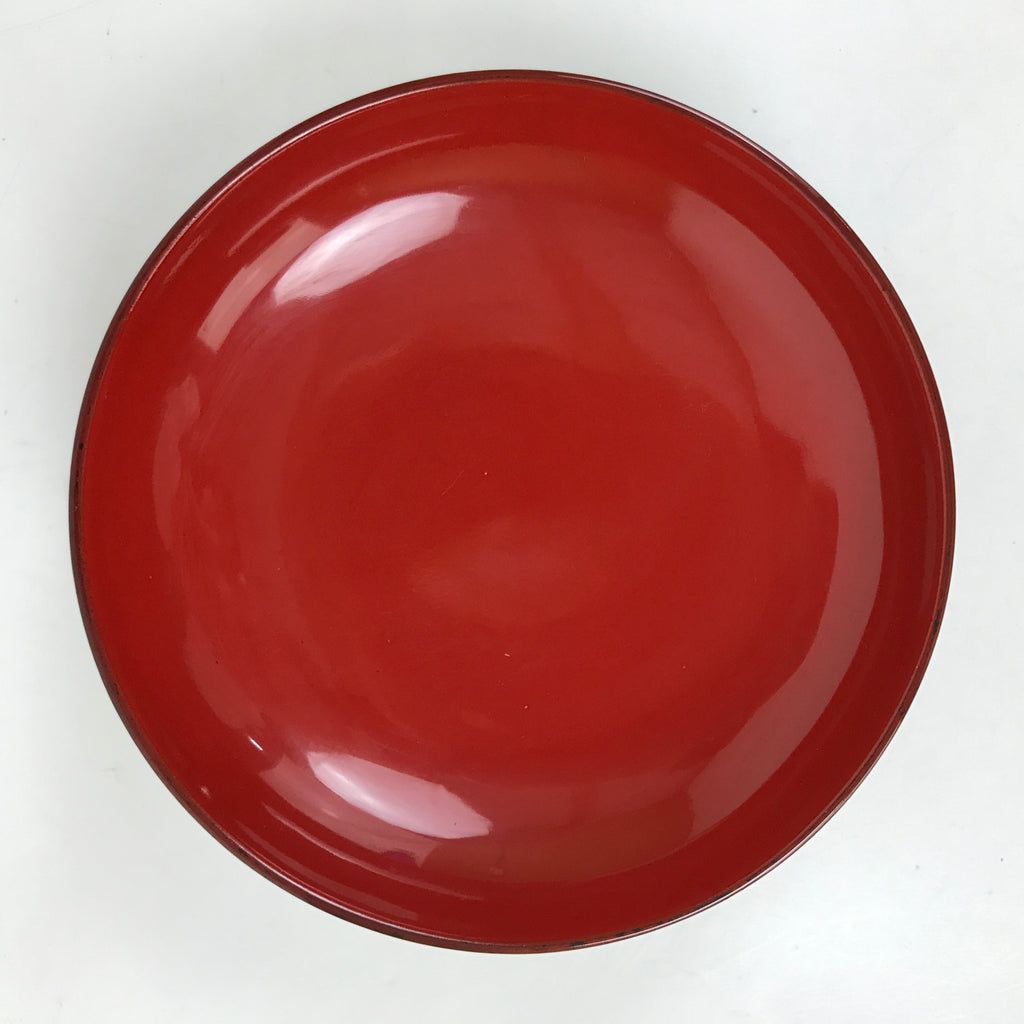 Japanese Lacquer Wood Lidded Rice Bowl Vtg Echizen-Nuri Round Brown Red LWB112