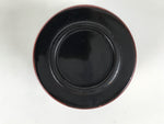 Japanese Lacquer Wood Lidded Small Kaiseki Bowl Makie Gold Dots Black Red L602