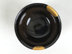 Japanese Lacquer Wood Lidded Small Kaiseki Bowl Makie Gold Dots Black Red L602