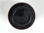 Japanese Lacquer Wood Lidded Small Kaiseki Bowl Makie Gold Dots Black Red L606