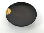 Japanese Lacquer Wood Lidded Small Kaiseki Bowl Makie Gold Dots Black Red L606