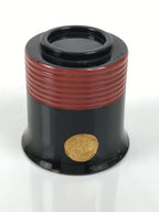 Japanese Lacquer Wood Lidded Small Kaiseki Bowl Makie Gold Dots Black Red L606