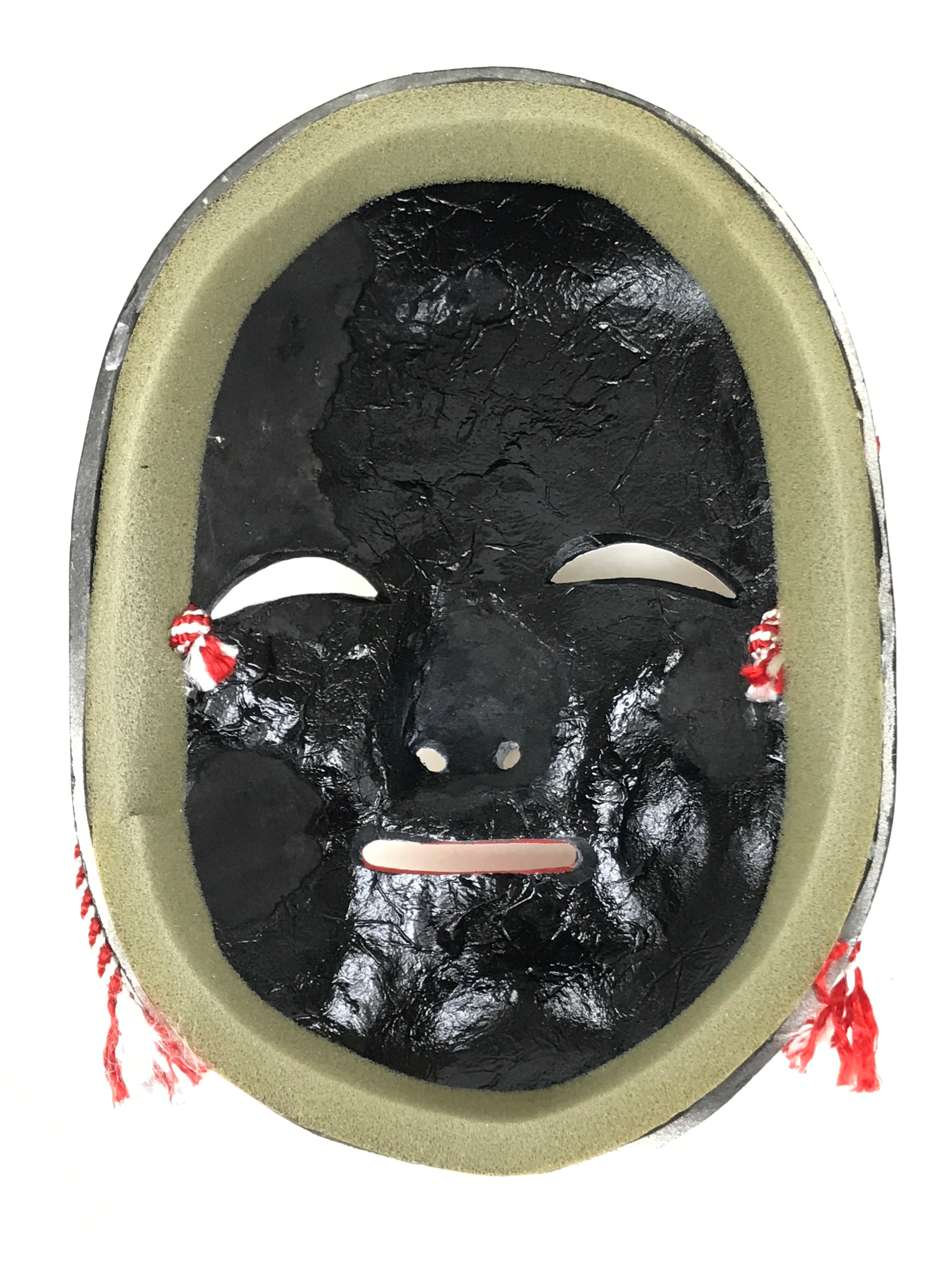 Japanese Lacquer Wood Noh Mask Okame Otafuku Smiling Woman Nohmen Kagura OM81
