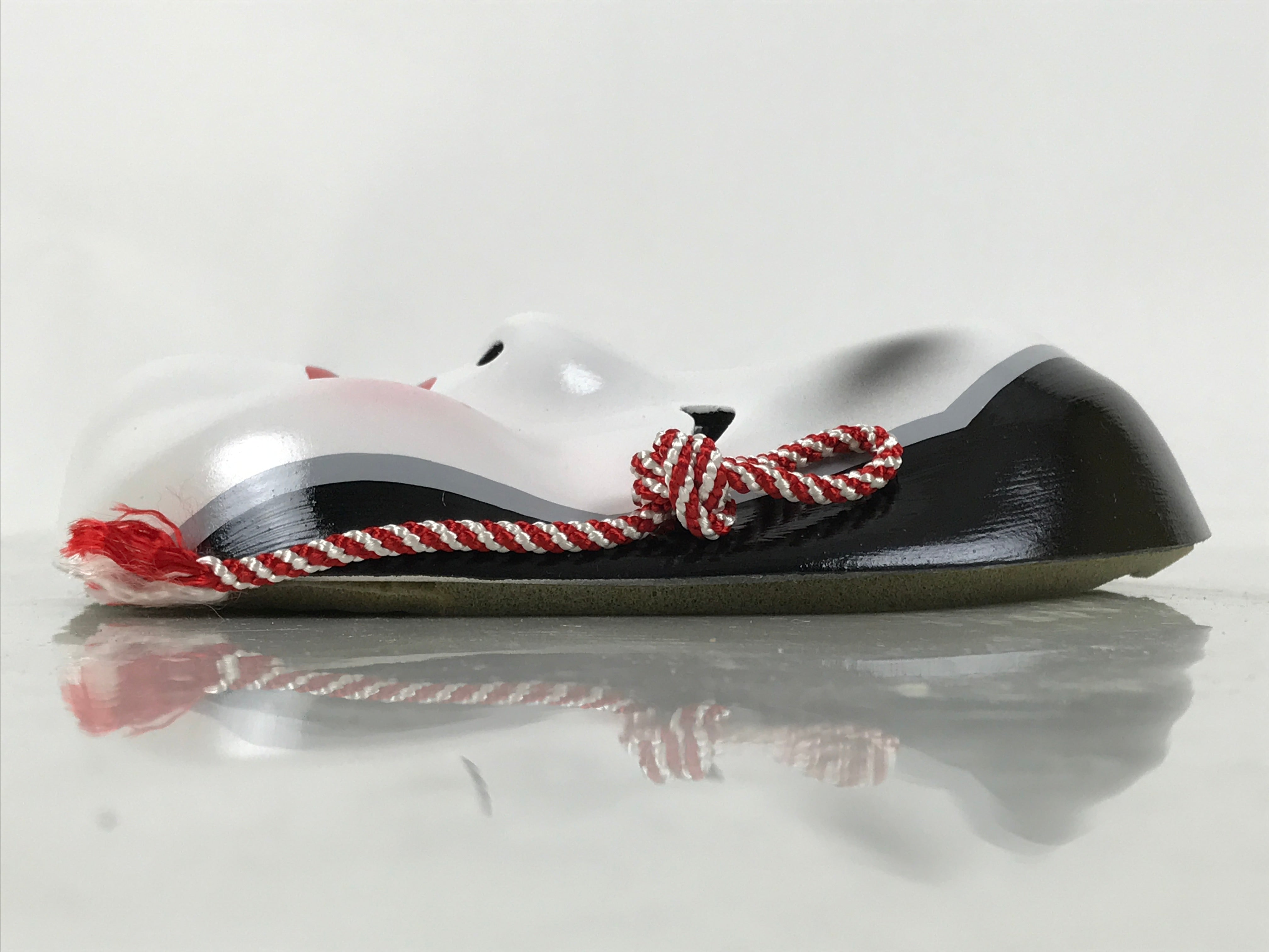 Japanese Lacquer Wood Noh Mask Okame Otafuku Smiling Woman Nohmen Kagura OM81