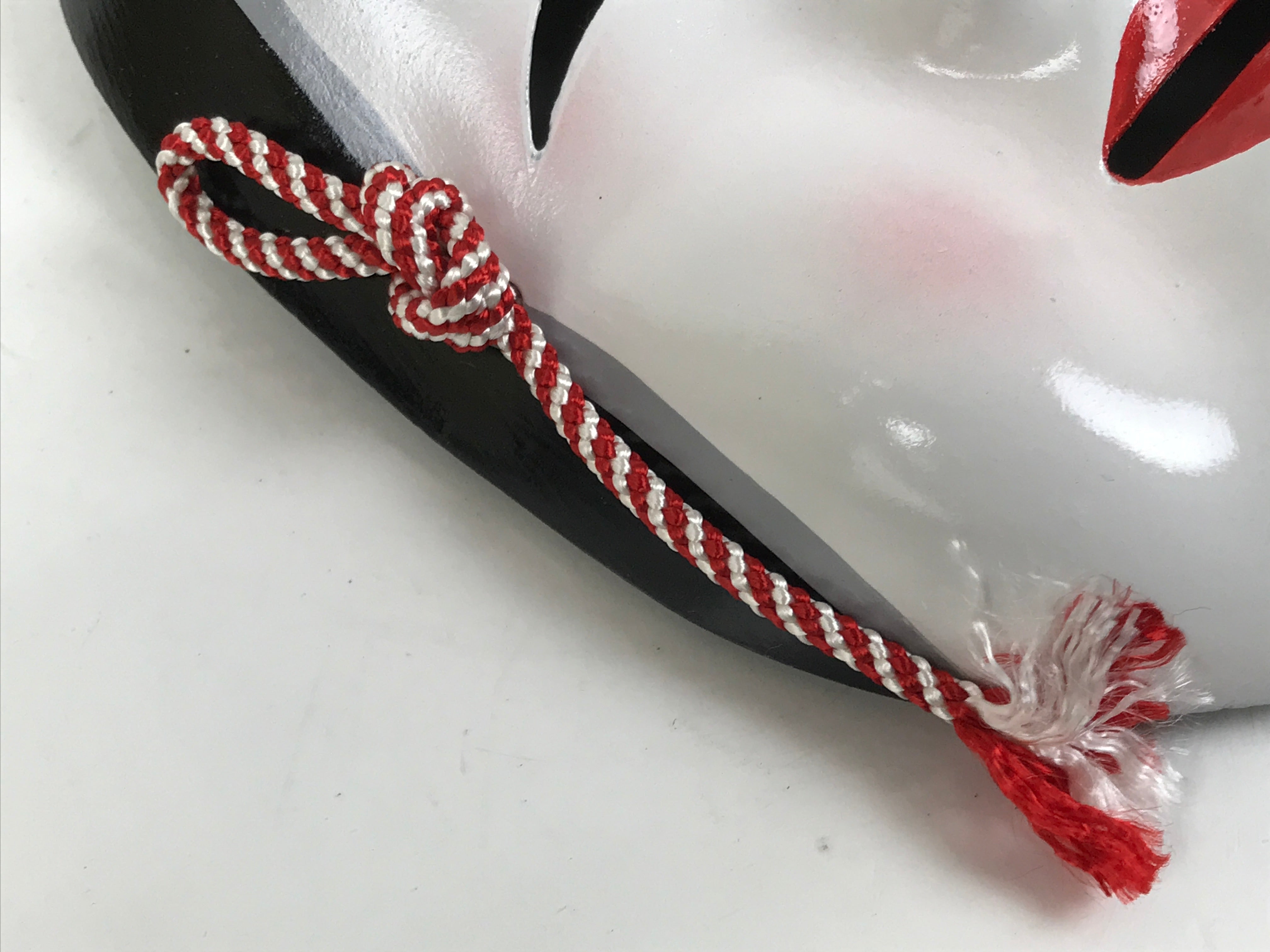 Japanese Lacquer Wood Noh Mask Okame Otafuku Smiling Woman Nohmen Kagura OM81