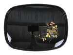 Japanese Lacquer Wood Serving Tray Obon Aizu-Nuri Rectangle Makie Black LWB140