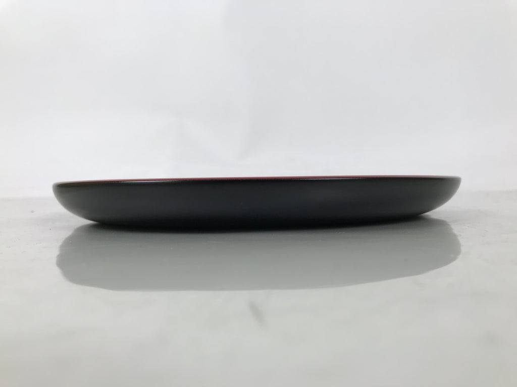 Japanese Lacquer Wood Serving Tray Vtg Kamakurabori Carved Iris Wreath LWB173