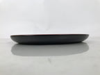 Japanese Lacquer Wood Serving Tray Vtg Kamakurabori Carved Iris Wreath LWB173