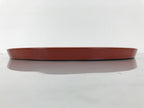 Japanese Lacquer Wood Serving Tray Vtg Miyazaki Shikki Hibiscus Round Black L547