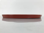 Japanese Lacquer Wood Serving Tray Vtg Miyazaki Shikki Hibiscus Round Black L547