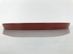 Japanese Lacquer Wood Serving Tray Vtg Ryukyu Shikki Hibiscus Round Black L548