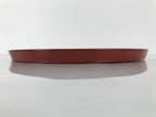 Japanese Lacquer Wood Serving Tray Vtg Ryukyu Shikki Hibiscus Round Black L548