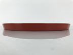 Japanese Lacquer Wood Serving Tray Vtg Ryukyu Shikki Hibiscus Round Black L549