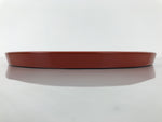 Japanese Lacquer Wood Serving Tray Vtg Ryukyu Shikki Hibiscus Round Black L549