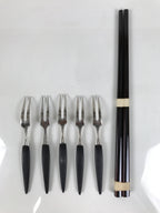Japanese Lacquer Wood Shunkei Serving Plate Set Vtg Fish-Shape Tray Forks LWB179