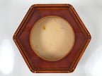 Japanese Lacquer Wood Stand Porcelain Ashtray Shunkei-Nuri Green Hexagon LWB105