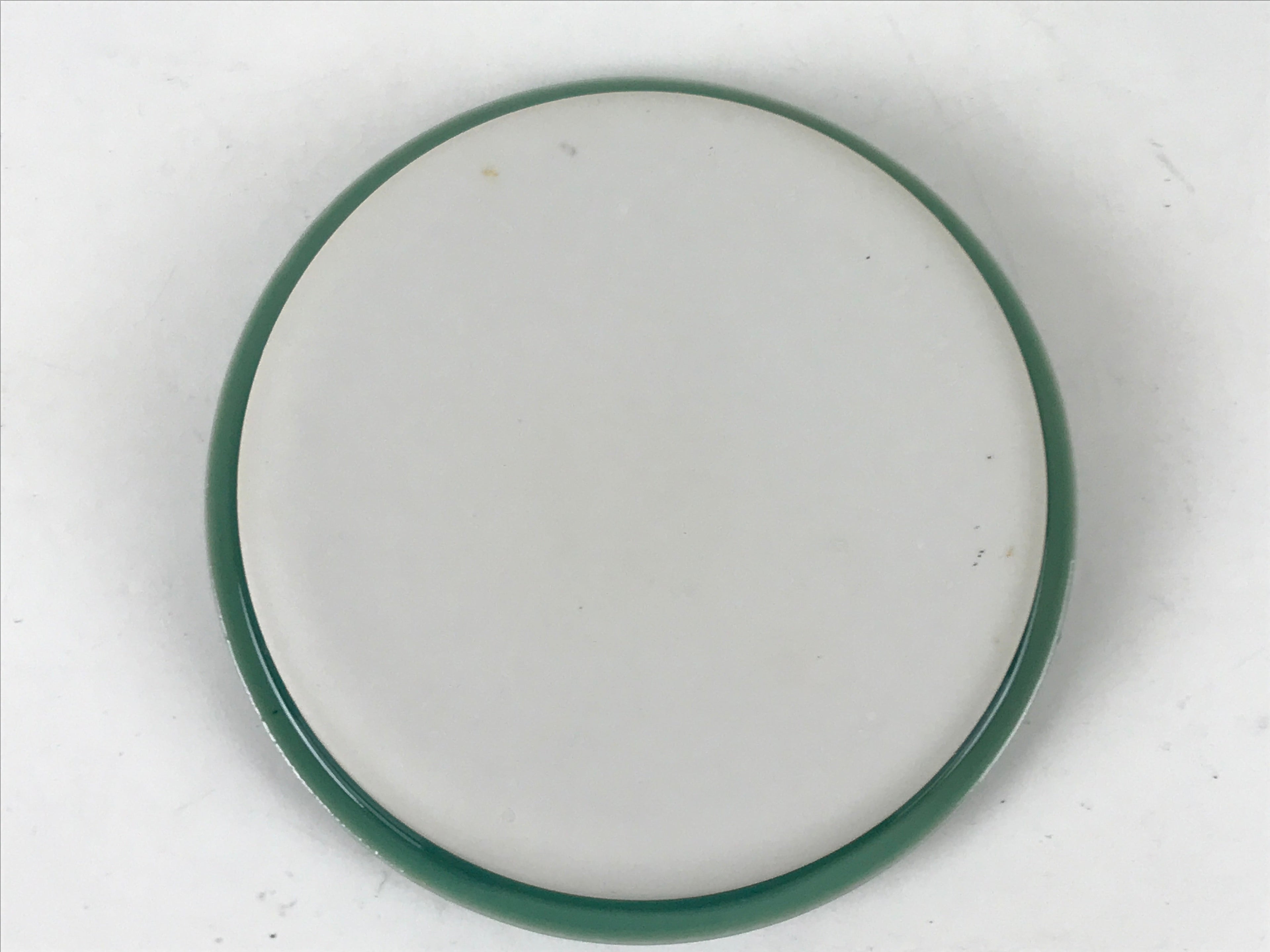 Japanese Lacquer Wood Stand Porcelain Ashtray Shunkei-Nuri Green Hexagon LWB105
