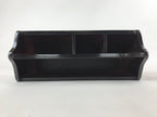 Japanese Lacquer Wood Table Organizer Box Vtg Handle Kamakurabori Rabbit JK625