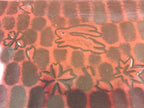 Japanese Lacquer Wood Table Organizer Box Vtg Handle Kamakurabori Rabbit JK625