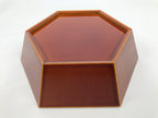 Japanese Lacquer Wooden Kashiki Snack Bowl Shunkei-Nuri Kashibachi Brown L532