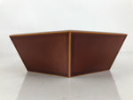 Japanese Lacquer Wooden Kashiki Snack Bowl Shunkei-Nuri Kashibachi Brown L532