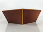 Japanese Lacquer Wooden Kashiki Snack Bowl Shunkei-Nuri Kashibachi Brown L532