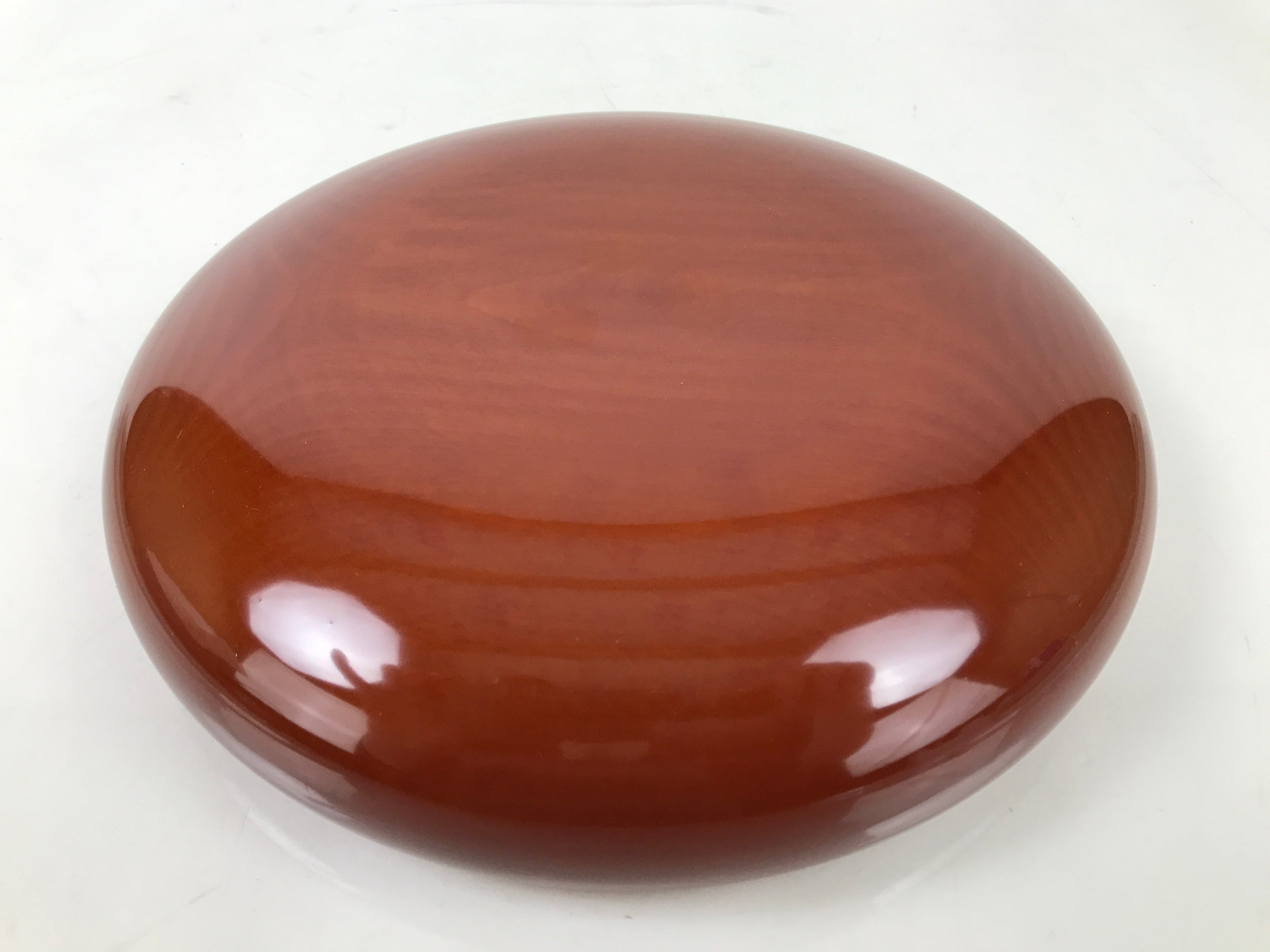 Japanese Lacquer Wooden Kashiki Snack Bowl Shunkei-Nuri Kashibachi Brown LWB106
