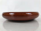 Japanese Lacquer Wooden Kashiki Snack Bowl Shunkei-Nuri Kashibachi Brown LWB116
