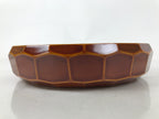 Japanese Lacquer Wooden Kashiki Snack Bowl Shunkei-Nuri Kashibachi Brown LWB118