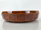Japanese Lacquer Wooden Kashiki Snack Bowl Shunkei-Nuri Kashibachi Brown LWB118