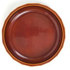 Japanese Lacquer Wooden Kashiki Snack Bowl Shunkei-Nuri Kashibachi Brown LWB118