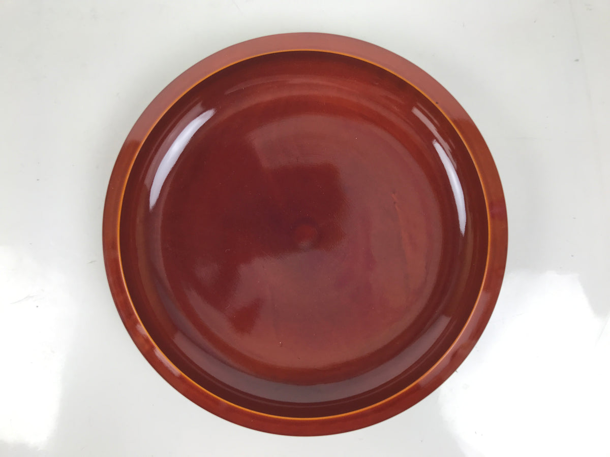 Japanese Lacquer Wooden Kashiki Snack Bowl Shunkei-Nuri Kashibachi Brown LWB170