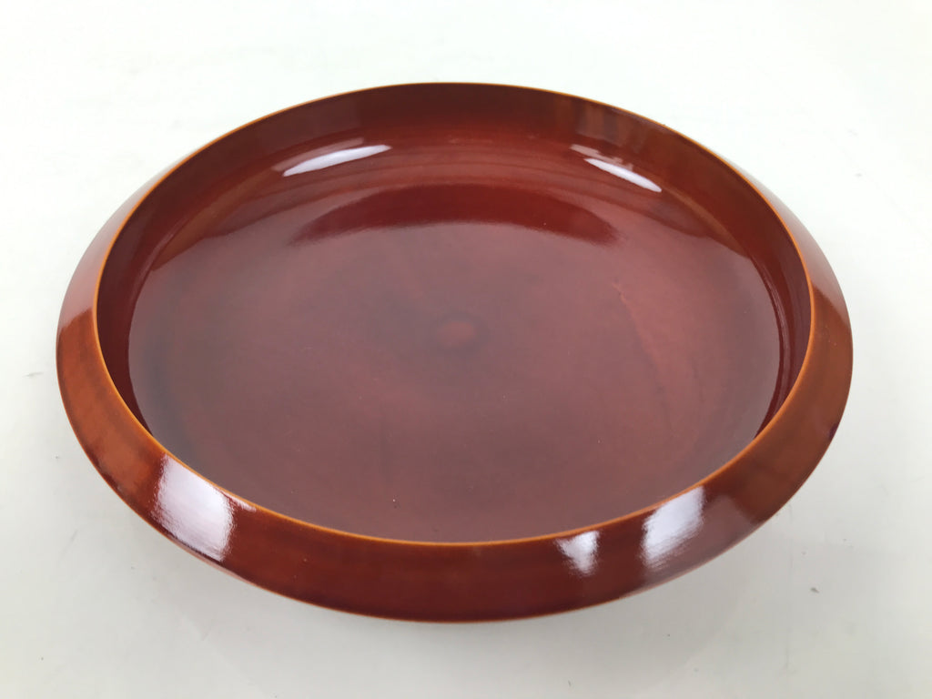 Japanese Lacquer Wooden Kashiki Snack Bowl Shunkei-Nuri Kashibachi Brown LWB170