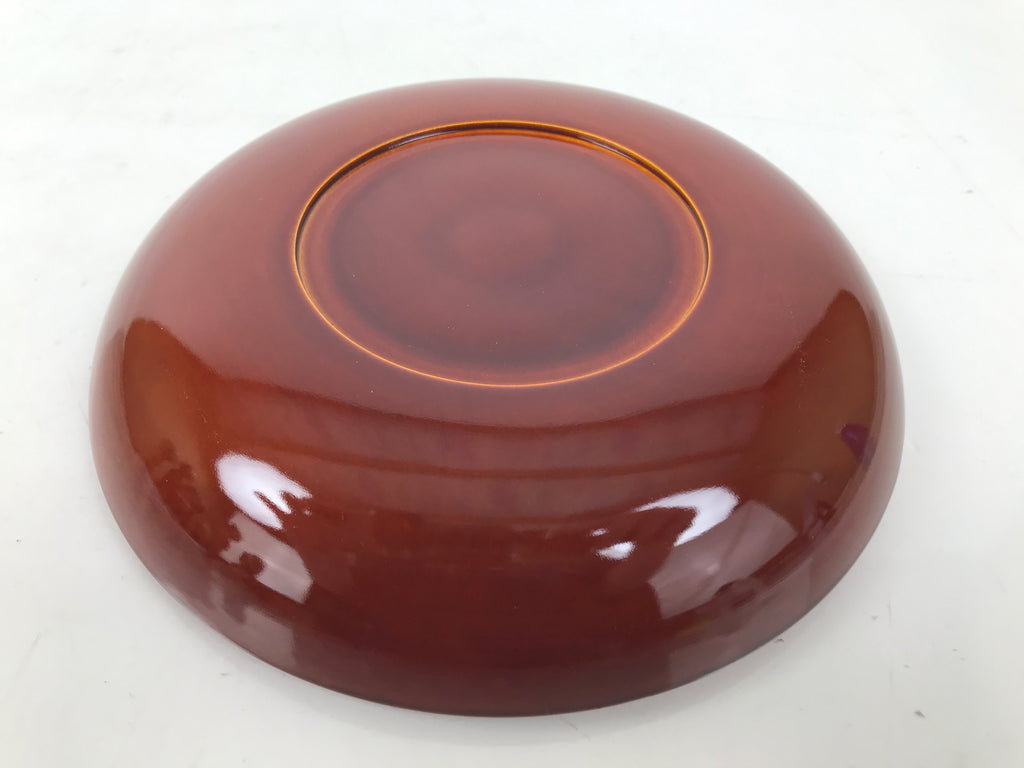 Japanese Lacquer Wooden Kashiki Snack Bowl Shunkei-Nuri Kashibachi Brown LWB170