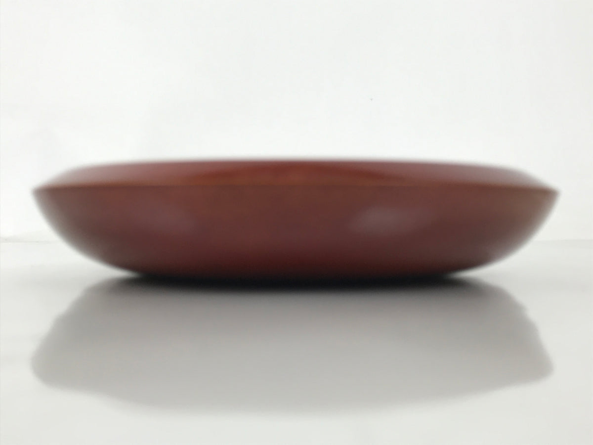 Japanese Lacquer Wooden Kashiki Snack Bowl Shunkei-Nuri Kashibachi Brown LWB170