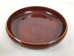 Japanese Lacquer Wooden Kashiki Snack Bowl Shunkei-Nuri Kashibachi Brown LWB182