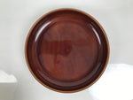 Japanese Lacquer Wooden Kashiki Snack Bowl Shunkei-Nuri Kashibachi Brown LWB182