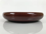 Japanese Lacquer Wooden Kashiki Snack Bowl Shunkei-Nuri Kashibachi Brown LWB182