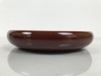 Japanese Lacquer Wooden Kashiki Snack Bowl Shunkei-Nuri Kashibachi Brown LWB182