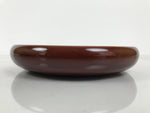 Japanese Lacquer Wooden Kashiki Snack Bowl Shunkei-Nuri Kashibachi Brown LWB182