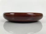 Japanese Lacquer Wooden Kashiki Snack Bowl Shunkei-Nuri Kashibachi Brown LWB182