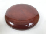 Japanese Lacquer Wooden Kashiki Snack Bowl Shunkei-Nuri Kashibachi Brown LWB182