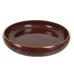 Japanese Lacquer Wooden Kashiki Snack Bowl Shunkei-Nuri Kashibachi Brown LWB182