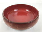 Japanese Lacquer Wooden Kashiki Snack Bowl Vtg Kashibachi Brown Red Grain L533