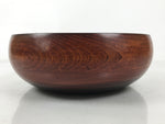 Japanese Lacquer Wooden Kashiki Snack Bowl Vtg Kashibachi Brown Red Grain L533