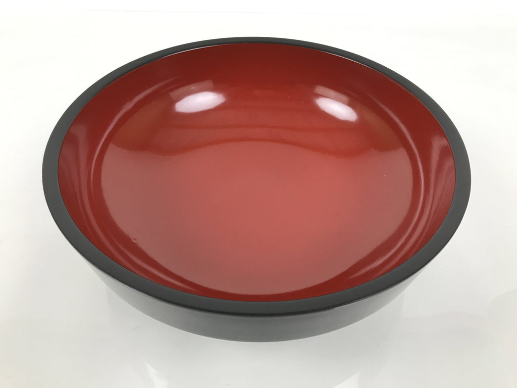 Japanese Lacquer Wooden Kashiki Snack Bowl Vtg Kashibachi Thick Black Red L607