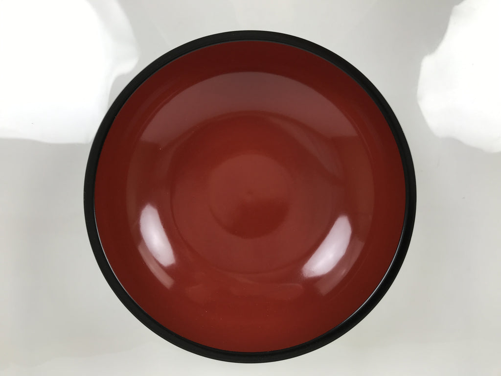 Japanese Lacquer Wooden Kashiki Snack Bowl Vtg Kashibachi Thick Black Red L607