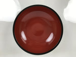 Japanese Lacquer Wooden Kashiki Snack Bowl Vtg Kashibachi Thick Black Red L607