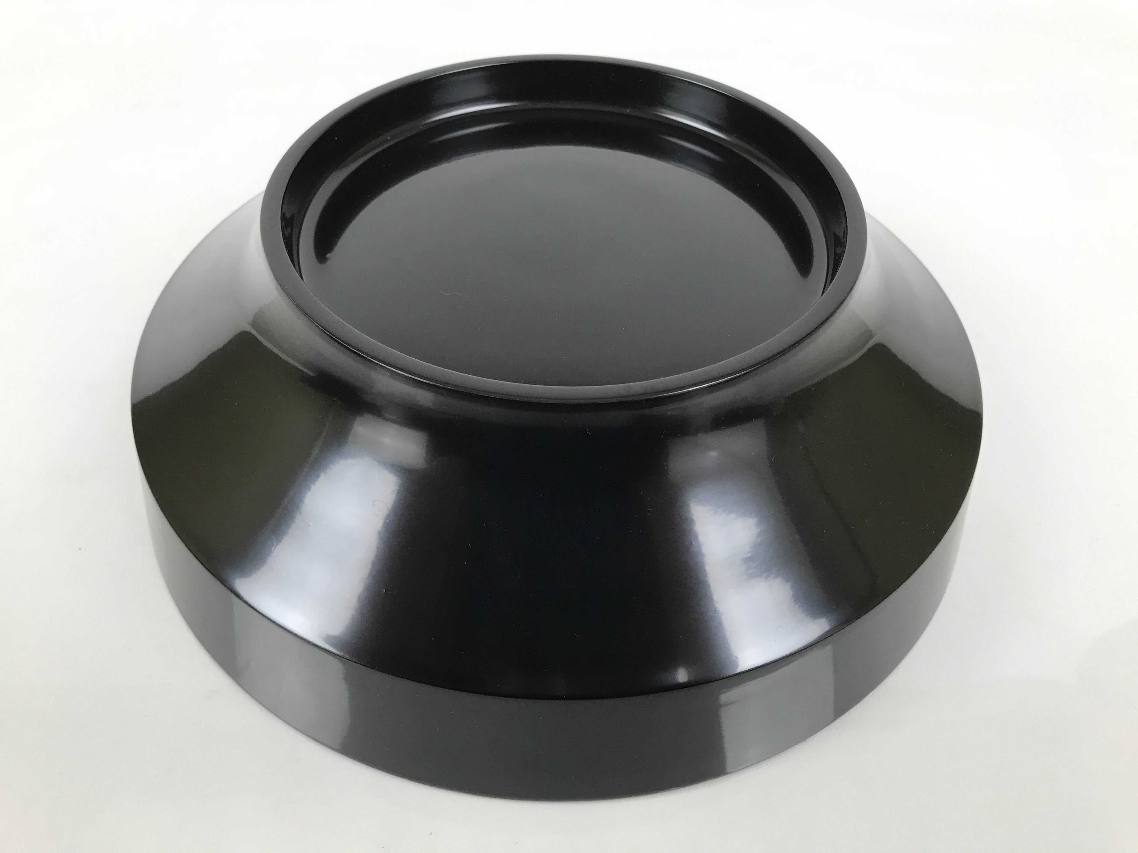 Japanese Lacquer Wooden Kashiki Snack Bowl Vtg Kashibachi Thick Black Red L607