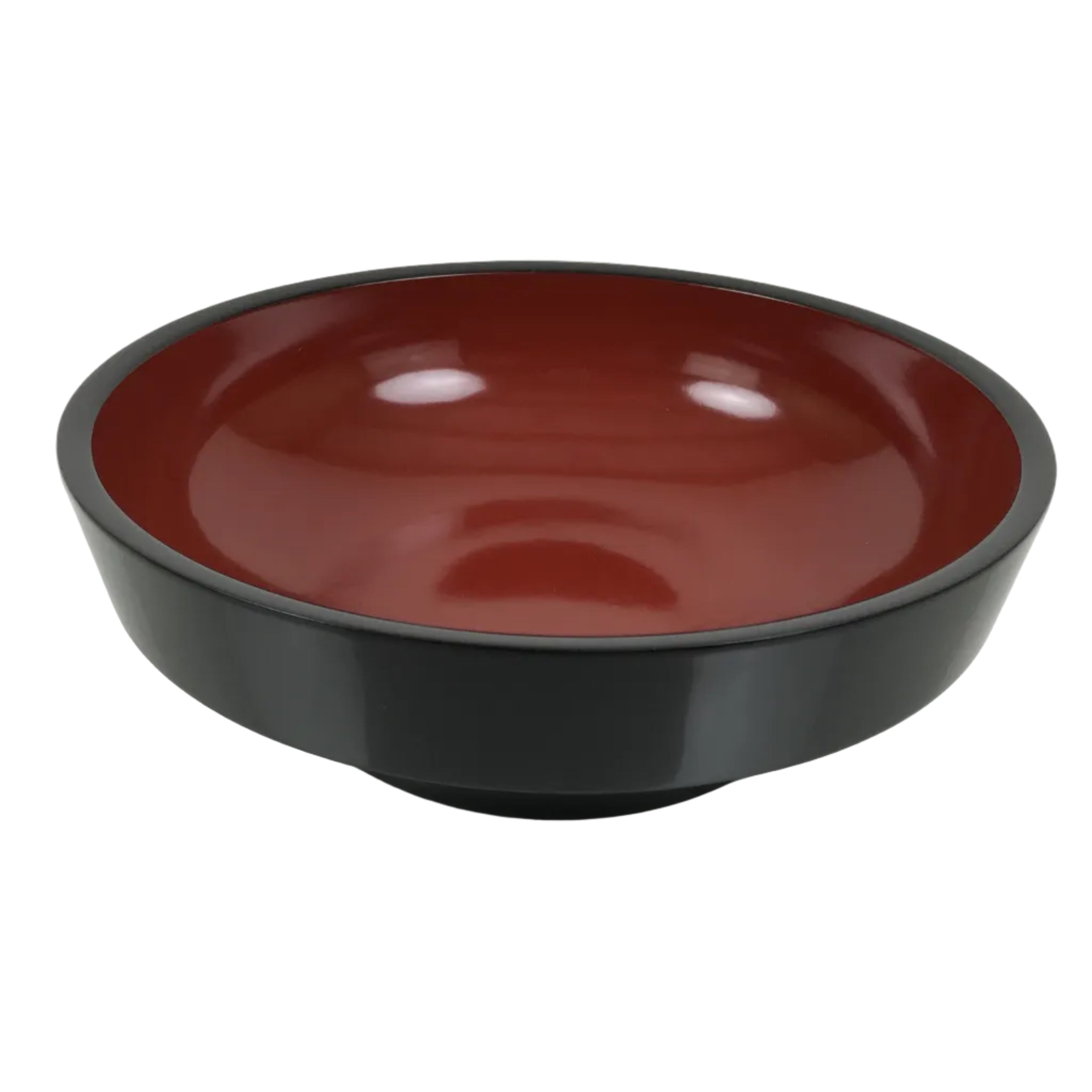 Japanese Lacquer Wooden Kashiki Snack Bowl Vtg Kashibachi Thick Black Red L607
